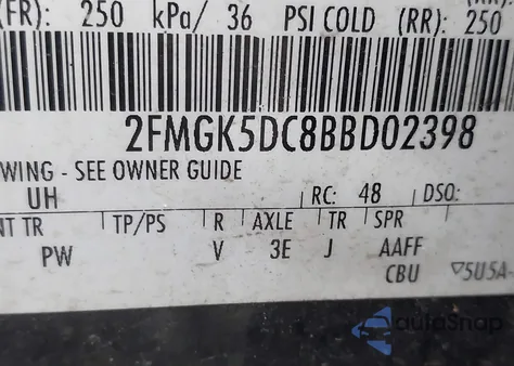 2011 Ford Flex Limited z USA, uszkodzony, nr VIN 2FMGK5DC8BBD02398